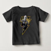 Black Adam Gray und Gold Blitze Grafik Baby T-shirt (Vorderseite)