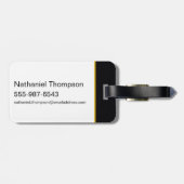 Black Adam Gray und Gold Blitze Grafik Gepäckanhänger (Rückseite horizontal)