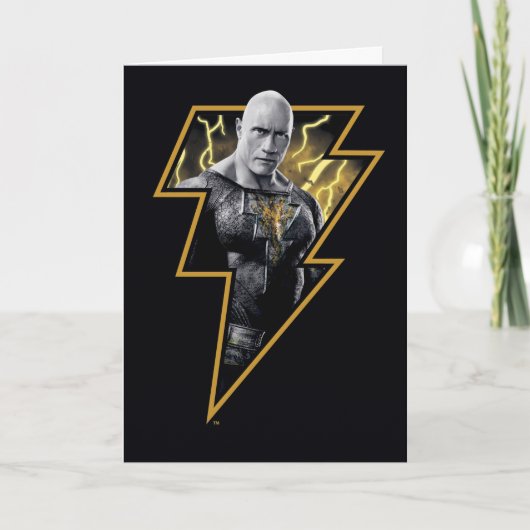 Black Adam Gray und Gold Blitze Grafik Karte (Vorderseite)