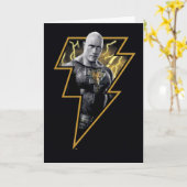 Black Adam Gray und Gold Blitze Grafik Karte (Gelbe Blume)