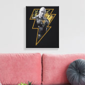 Black Adam Gray und Gold Blitze Grafik Leinwanddruck (Insitu (Wohnzimmer))