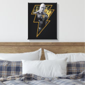 Black Adam Gray und Gold Blitze Grafik Leinwanddruck (Insitu (Schlafzimmer))