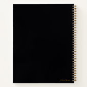 Black Adam Gray und Gold Blitze Grafik Notizblock (Rückseite)