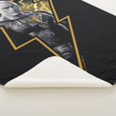 Black Adam Gray und Gold Blitze Grafik Sherpadecke (3/4)