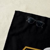 Black Adam Gray und Gold Blitze Grafik Strandtuch (Beispiel)