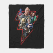 Black Adam Group Blitzgrafik Fleecedecke (Vorderseite)