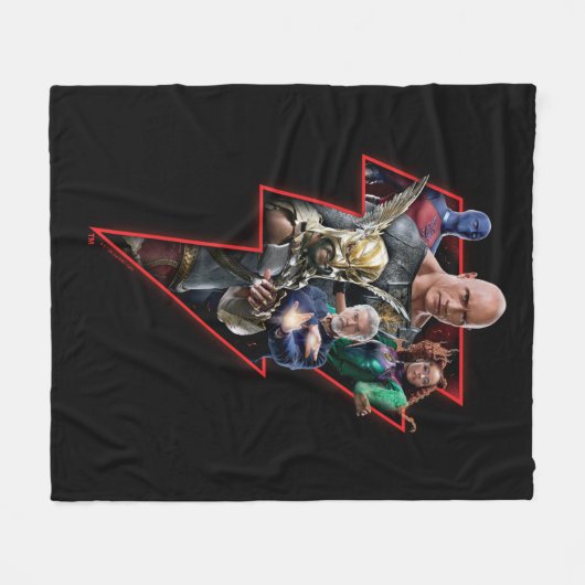 Black Adam Group Blitzgrafik Fleecedecke (Vorderseite (Horizontal))