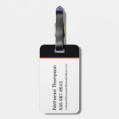 Black Adam Group Blitzgrafik Gepäckanhänger (Rückseite vertikal)