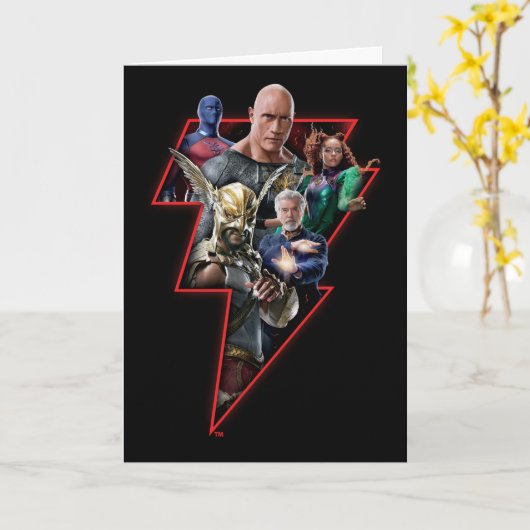 Black Adam Group Blitzgrafik Karte (Gelbe Blume)