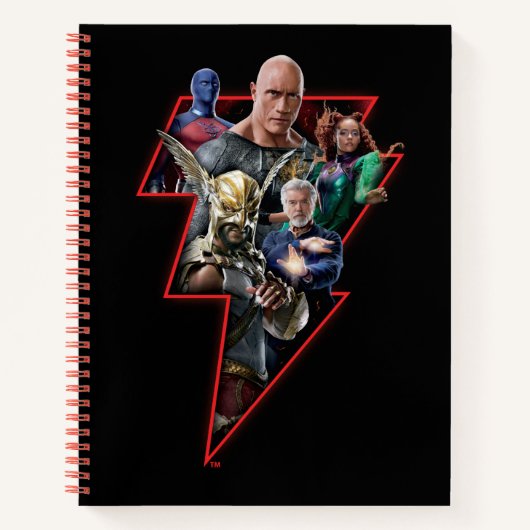 Black Adam Group Blitzgrafik Notizblock (Vorderseite)