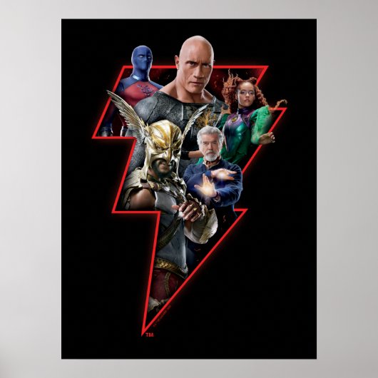 Black Adam Group Blitzgrafik Poster (Vorne)