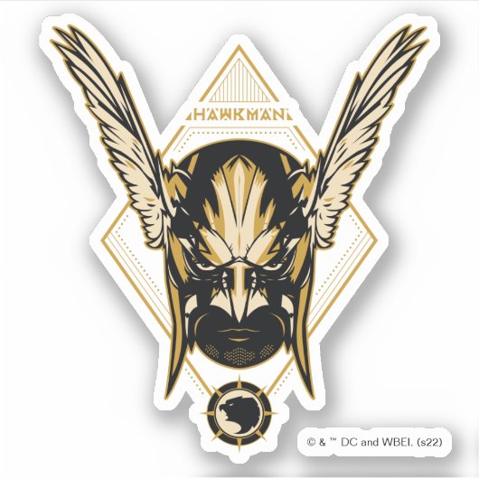 Black Adam | Hawkman Helmet Graphic Aufkleber (Vorderseite)