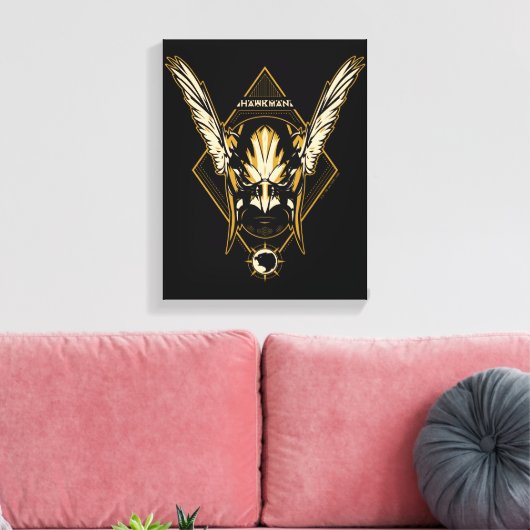 Black Adam | Hawkman Helmet Graphic Leinwanddruck (Insitu (Wohnzimmer))