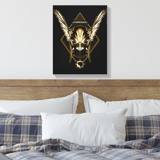 Black Adam | Hawkman Helmet Graphic Leinwanddruck (Insitu (Schlafzimmer))