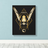 Black Adam | Hawkman Helmet Graphic Leinwanddruck (Insitu (Holzboden))