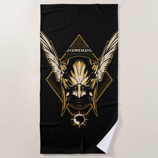Black Adam | Hawkman Helmet Graphic Strandtuch (Vorderseite)
