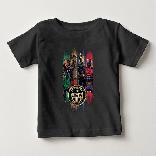 Black Adam Justice Society Heroes In Stripes Baby T-shirt (Vorderseite)
