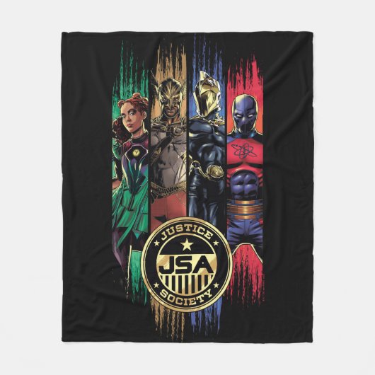 Black Adam Justice Society Heroes In Stripes Fleecedecke (Vorderseite)