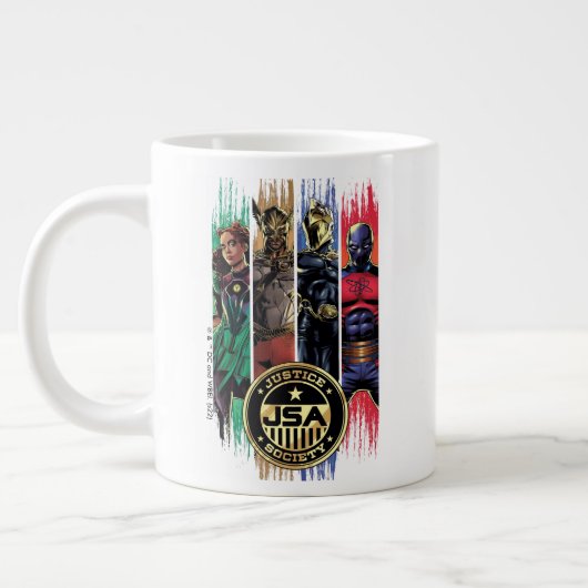 Black Adam Justice Society Heroes In Stripes Jumbo-Tasse (Links)