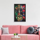 Black Adam Justice Society Heroes In Stripes Leinwanddruck (Insitu (Wohnzimmer))