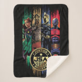 Black Adam Justice Society Heroes In Stripes Sherpadecke (Vorderseite)