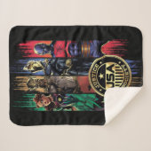 Black Adam Justice Society Heroes In Stripes Sherpadecke (Vorderseite (Horizontal))