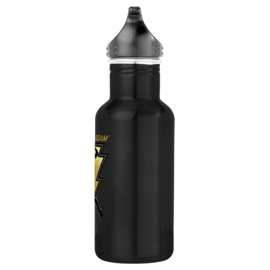 Black Adam Lightning Bolt Character Illustration Edelstahlflasche (Rechts)