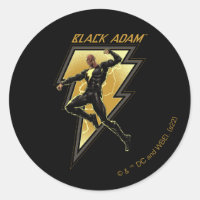 Black Adam Lightning Bolt Character Illustration