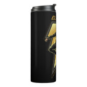 Black Adam Lightning Bolt Character Illustration Thermosbecher (Nach links gedreht)