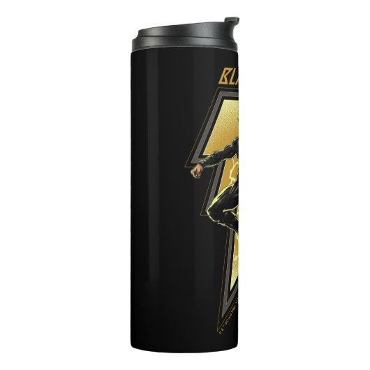 Black Adam Lightning Bolt Character Illustration Thermosbecher (Nach links gedreht)