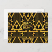 Black Adam Lightning Bolt Triangular Pattern Postkarte (Vorne/Hinten)