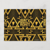 Black Adam Lightning Bolt Triangular Pattern Postkarte (Vorderseite)