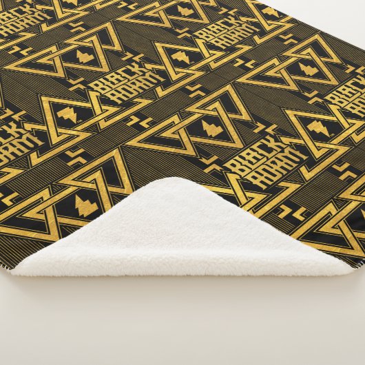 Black Adam Lightning Bolt Triangular Pattern Sherpadecke (3/4)