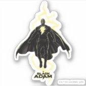 Black Adam Lightning Silhouette Graphic Aufkleber (Vorderseite)