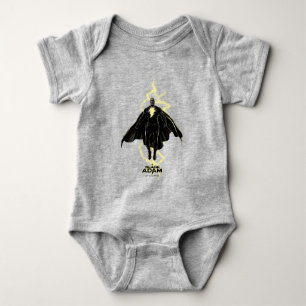 Black Adam Lightning Silhouette Graphic Baby Strampler