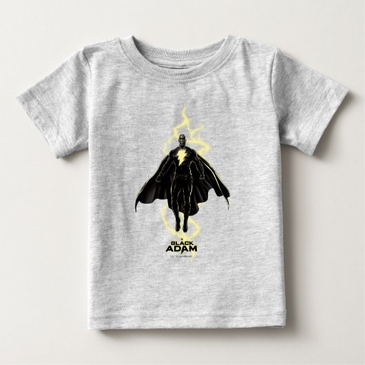 Black Adam Lightning Silhouette Graphic Baby T-shirt (Vorderseite)