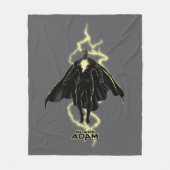 Black Adam Lightning Silhouette Graphic Fleecedecke (Vorderseite)