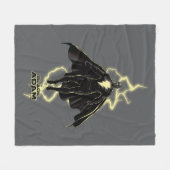 Black Adam Lightning Silhouette Graphic Fleecedecke (Vorderseite (Horizontal))