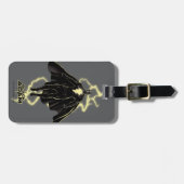 Black Adam Lightning Silhouette Graphic Gepäckanhänger (Vorderseite horizontal)
