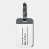 Black Adam Lightning Silhouette Graphic Gepäckanhänger (Rückseite vertikal)