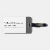 Black Adam Lightning Silhouette Graphic Gepäckanhänger (Rückseite horizontal)