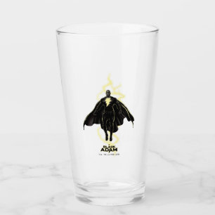Black Adam Lightning Silhouette Graphic Glas