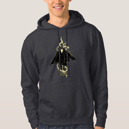 Black Adam Lightning Silhouette Graphic Hoodie (Vorderseite)
