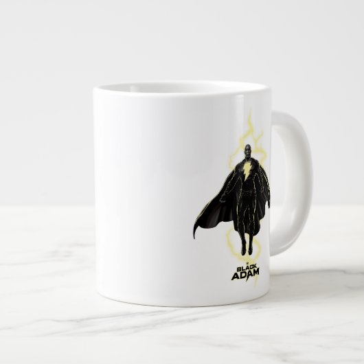 Black Adam Lightning Silhouette Graphic Jumbo-Tasse (Vorderseite Rechts)