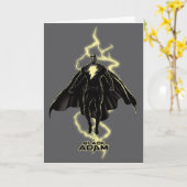 Black Adam Lightning Silhouette Graphic Karte (Gelbe Blume)