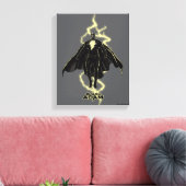 Black Adam Lightning Silhouette Graphic Leinwanddruck (Insitu (Wohnzimmer))