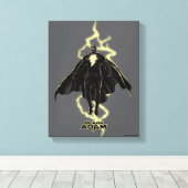 Black Adam Lightning Silhouette Graphic Leinwanddruck (Insitu (Holzboden))