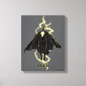 Black Adam Lightning Silhouette Graphic Leinwanddruck (Vorderseite)