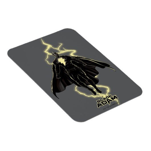 Black Adam Lightning Silhouette Graphic Magnet (Rechte Seite)