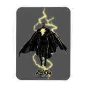 Black Adam Lightning Silhouette Graphic Magnet (Vertikal)